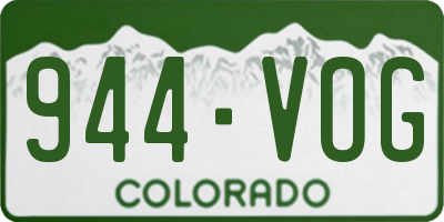 CO license plate 944VOG