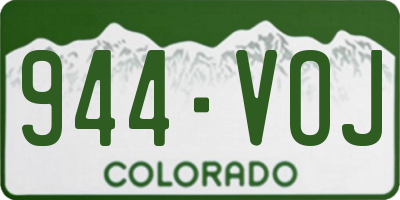 CO license plate 944VOJ