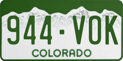 CO license plate 944VOK