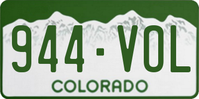 CO license plate 944VOL