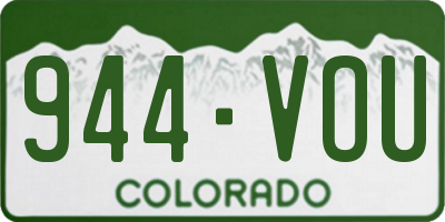 CO license plate 944VOU