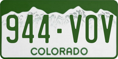 CO license plate 944VOV