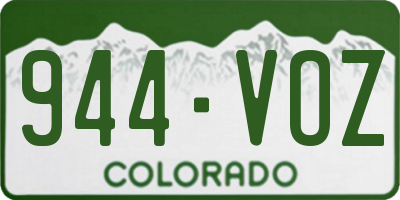 CO license plate 944VOZ