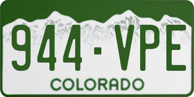 CO license plate 944VPE
