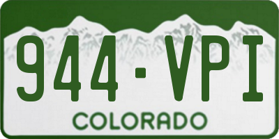 CO license plate 944VPI