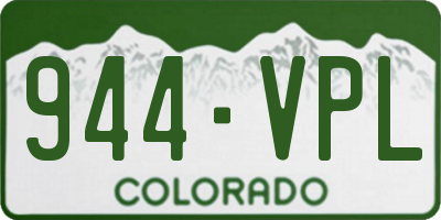 CO license plate 944VPL