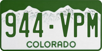 CO license plate 944VPM