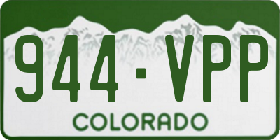CO license plate 944VPP
