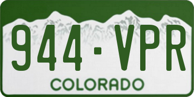 CO license plate 944VPR