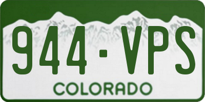 CO license plate 944VPS