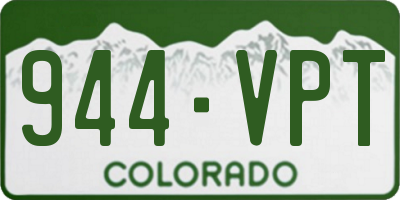 CO license plate 944VPT