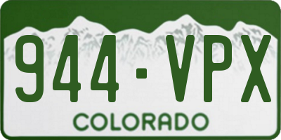 CO license plate 944VPX