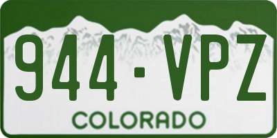 CO license plate 944VPZ