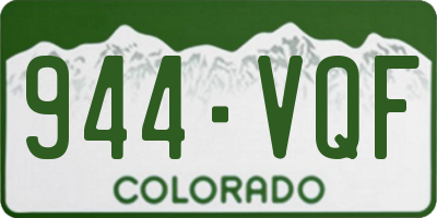 CO license plate 944VQF