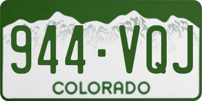 CO license plate 944VQJ
