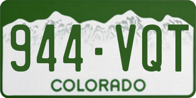 CO license plate 944VQT