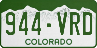 CO license plate 944VRD