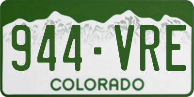 CO license plate 944VRE