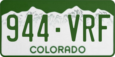 CO license plate 944VRF