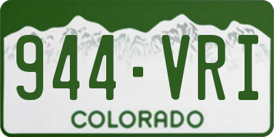 CO license plate 944VRI