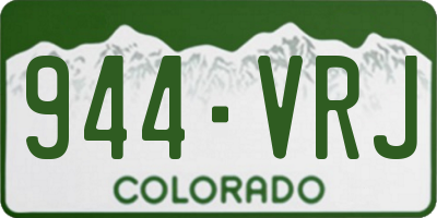 CO license plate 944VRJ