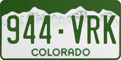 CO license plate 944VRK