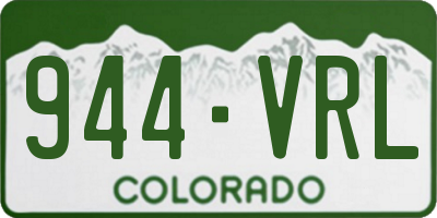 CO license plate 944VRL