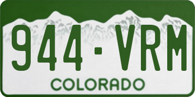 CO license plate 944VRM