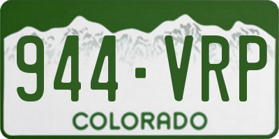 CO license plate 944VRP