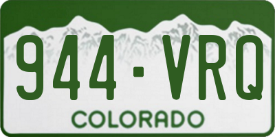 CO license plate 944VRQ