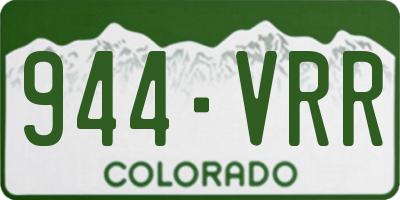 CO license plate 944VRR