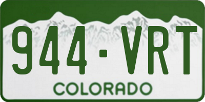 CO license plate 944VRT