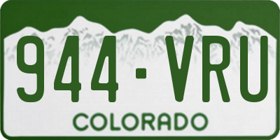 CO license plate 944VRU