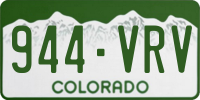 CO license plate 944VRV