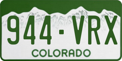 CO license plate 944VRX
