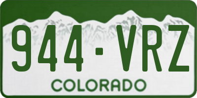 CO license plate 944VRZ