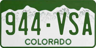 CO license plate 944VSA