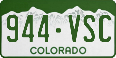 CO license plate 944VSC