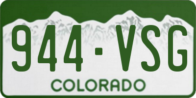 CO license plate 944VSG