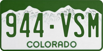 CO license plate 944VSM