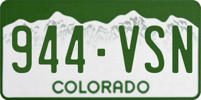 CO license plate 944VSN