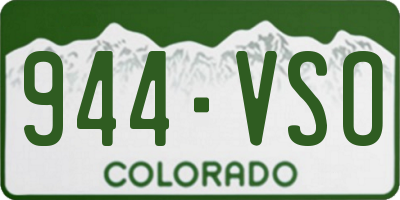 CO license plate 944VSO