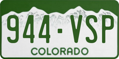 CO license plate 944VSP