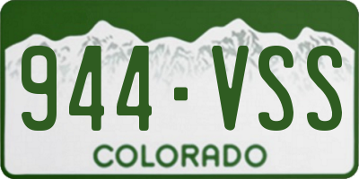 CO license plate 944VSS