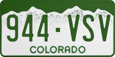 CO license plate 944VSV