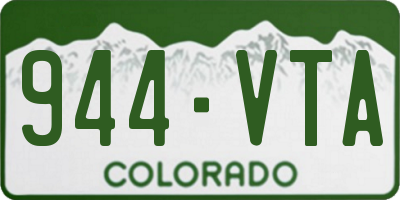CO license plate 944VTA