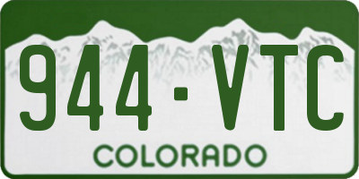 CO license plate 944VTC