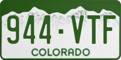 CO license plate 944VTF