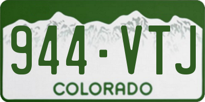 CO license plate 944VTJ