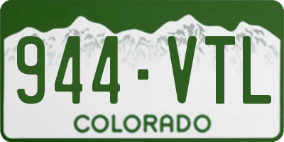 CO license plate 944VTL
